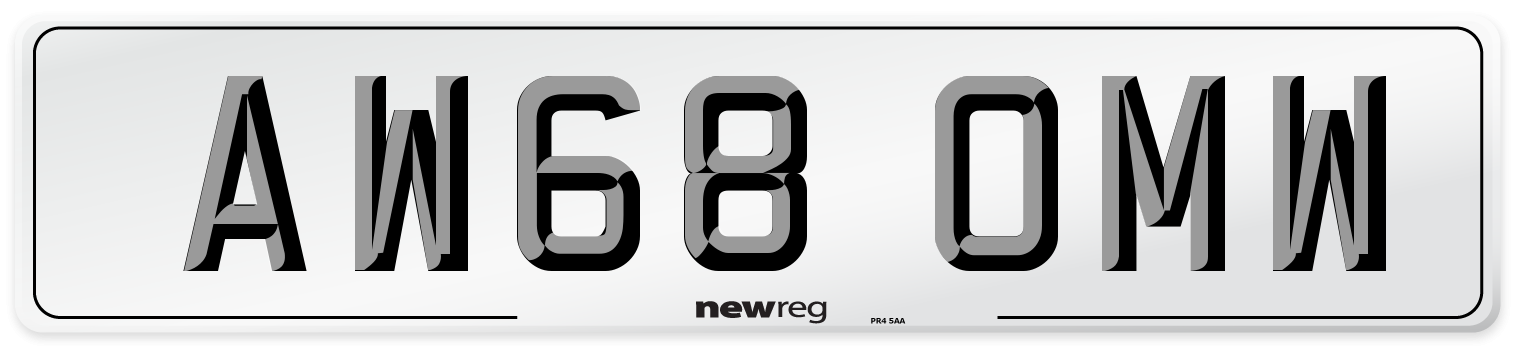 AW68 OMW Number Plate from New Reg